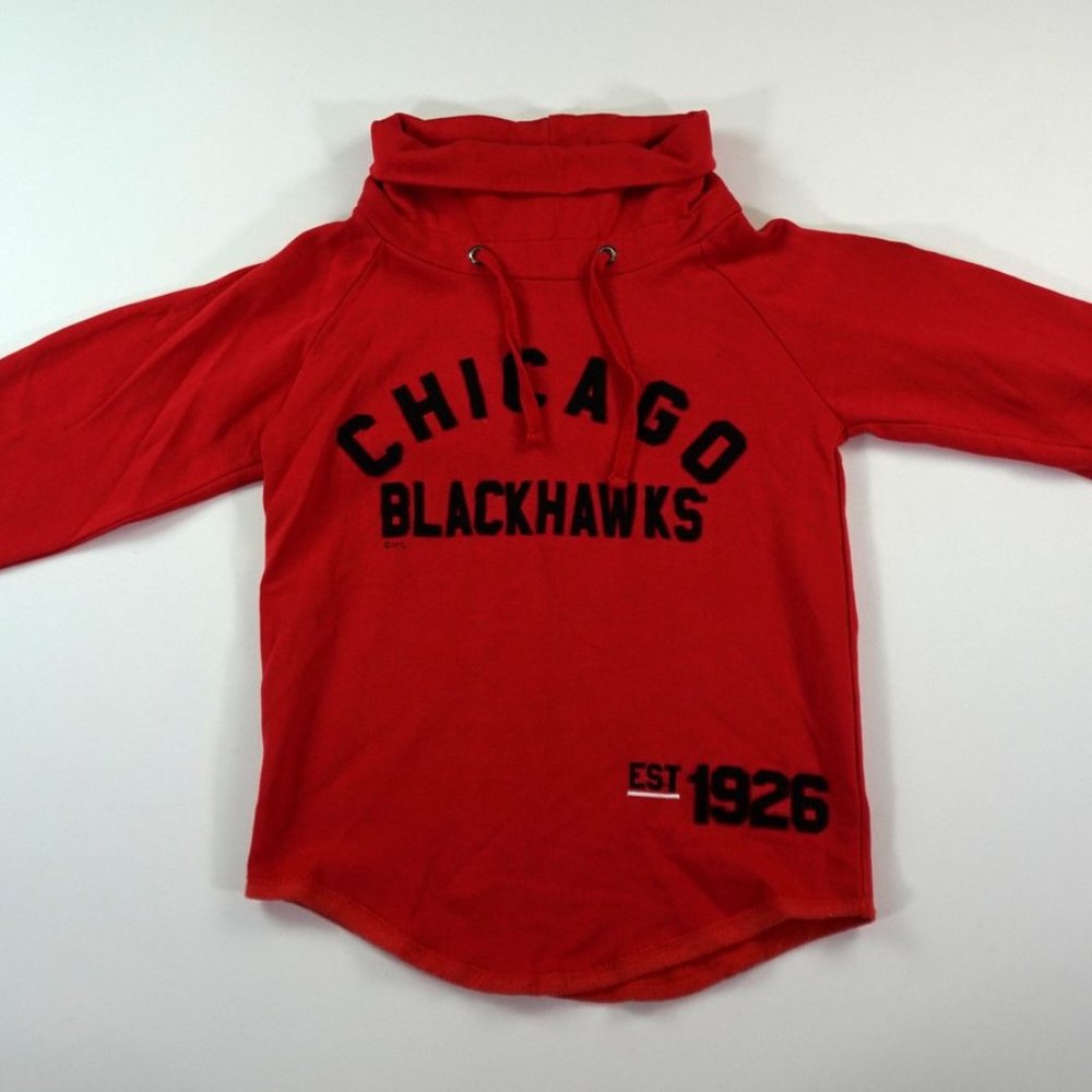 Chicago Blackhawks Sweatshirt Womens Medium Cowl